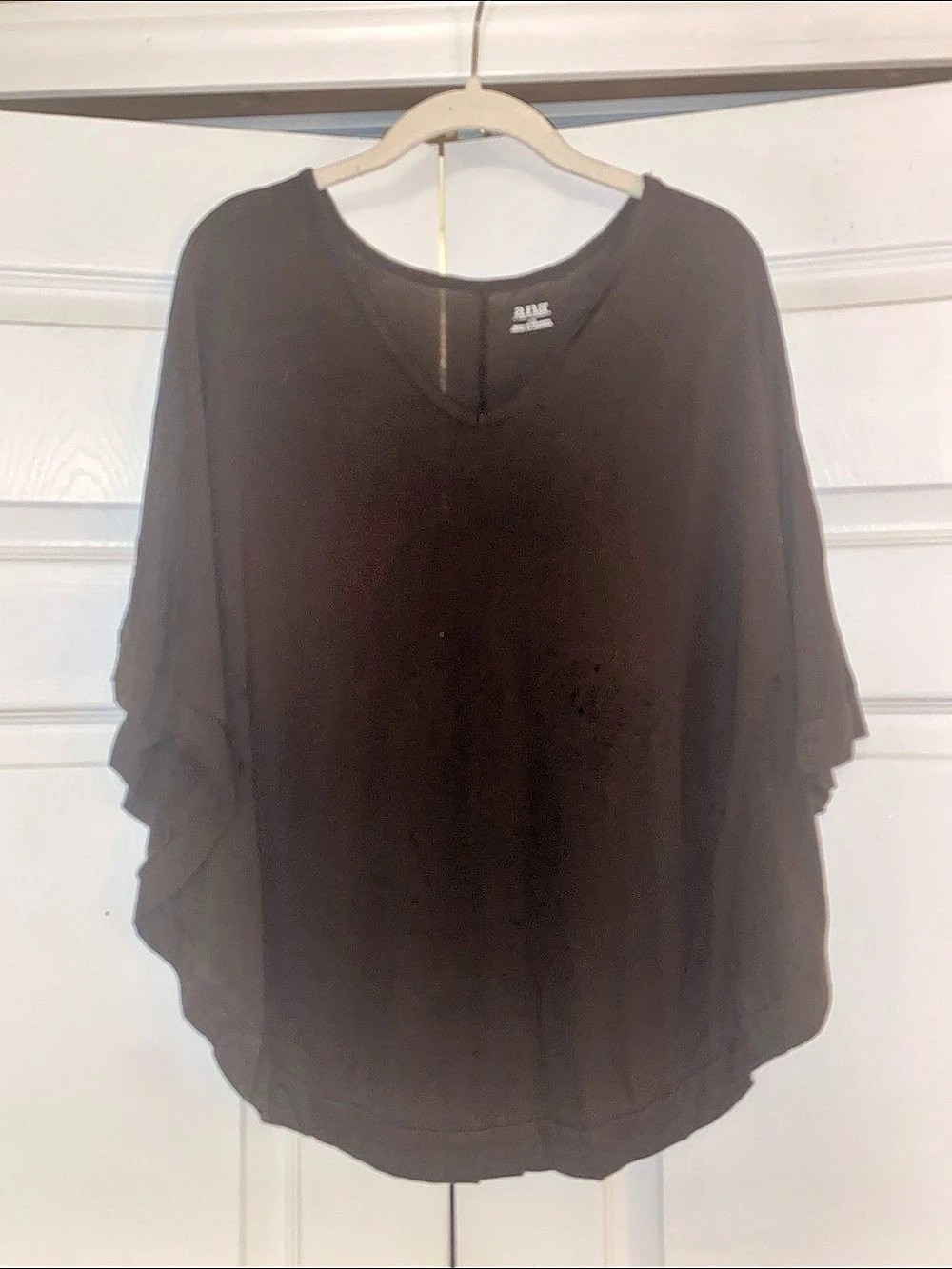 ana Layered Sleeve Tunic in Brown Size Large Like New